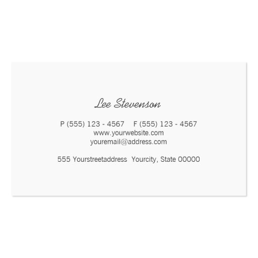 Fun Gold Leaf  Look Modern and Trendy Boutique Business Card (back side)