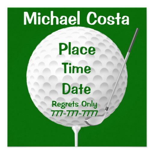 Fun Golf  60th Birthday Invitations TEMPLATE