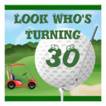 FUN GOLFING 30th Birthday Invitations