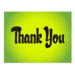 Fun Green and Yellow Thank You Post Cards postcards