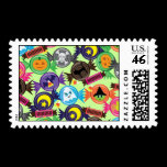 Fun Halloween Candy Postage Stamp