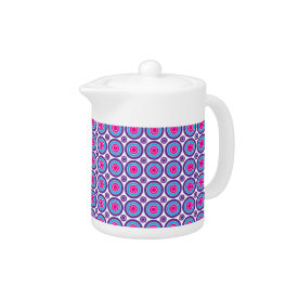 Fun Hot Pink Purple Teal Concentric Circles Design