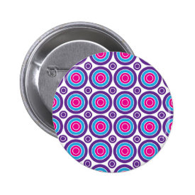 Fun Hot Pink Purple Teal Concentric Circles Design