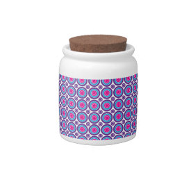 Fun Hot Pink Purple Teal Concentric Circles Design Candy Dishes