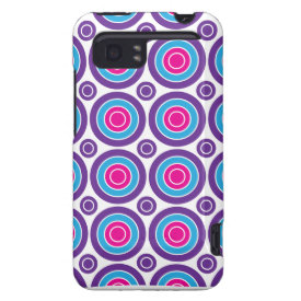Fun Hot Pink Purple Teal Concentric Circles Design HTC Vivid / Raider 4G Cover