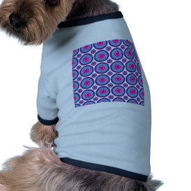 Fun Hot Pink Purple Teal Concentric Circles Design Dog Clothing