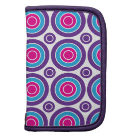 Fun Hot Pink Purple Teal Concentric Circles Design Organizers
