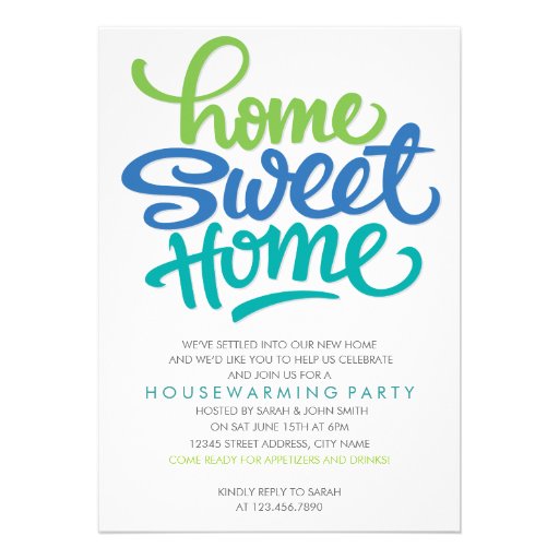 Fun Housewarming Party Invitation (front side)
