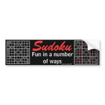 Fun In A Number Of Ways bumper stickers