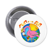 Fun in Sun Flamingo Pin