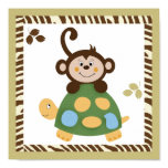Fun in the Jungle 10x10 Monkey Art Poster Print