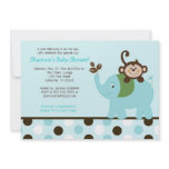 Fun in the Jungle Elephant Invitation - Blue Dot