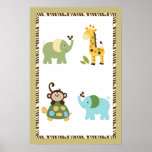 Fun in the Jungle Nursery Art Poster 16x24 posters