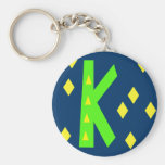 Fun Initial K Keychain
