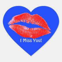 Fun Lipstick Kisses Miss You Romantic LIP STICKERS