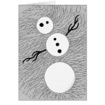Fun Little Snowman Seasons Greetings Note Card