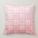 Fun Love and Hearts Pink Pillow