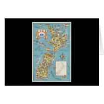 Fun map of New Zealand Cards