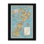 Fun map of New Zealand Post Cards