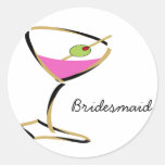fun martini gold stickers