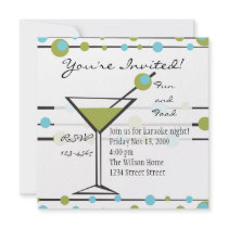 Fun Martini Lines invitations