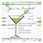 Fun Martini Lines Personalized Announcements
