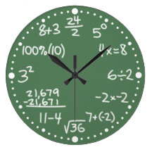 Fun Mathematical Equations Custom Maths Wall Clock