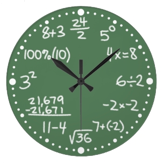 Fun Mathematical Equations Custom Maths Wall Clock