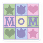 Fun Mom Quilt Squares Mother's Day stickers