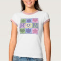 Fun Mom Quilt Squares Pink Ringer T-Shirt