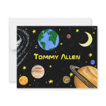 Fun Outer Space Note Card Personalized Announcements