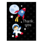 Fun outerspace astronaut thank you postcard postcards