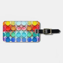 Fun paint color box travel bag tag