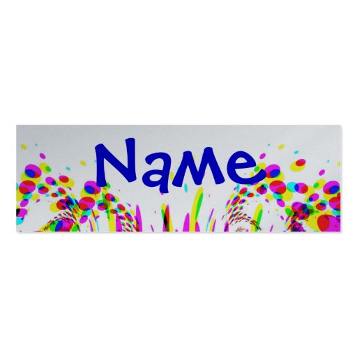 Fun Party Name Card With Colorful Confetti Business Card Template
