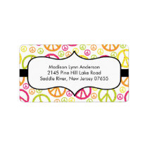Fun Peace Signs  Return Address Labels.