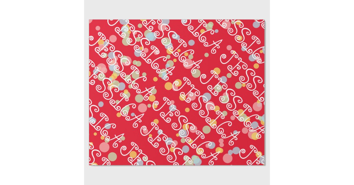 Fun Personalized Name Wrapping Paper For Kids Zazzle