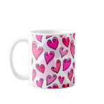 Fun Pink Valentine's hearts mug
