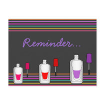 Fun Polish Nail or Hail Salon Appointment Reminder Postcards