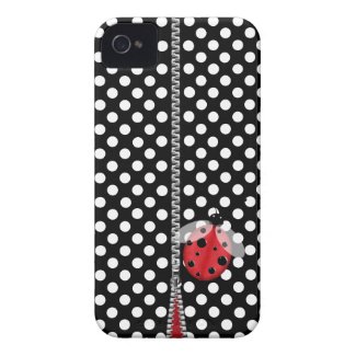 Fun Polka Dot &amp; Ladybug iPhone 4 Case