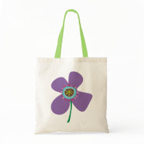 Fun Purple Daisy Pop Custom Summer Gift Tote Bag