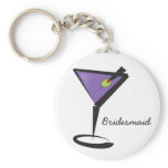 fun purple martini keychain