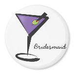 fun purple martini magnets