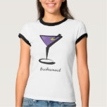 fun purple martini t-shirt