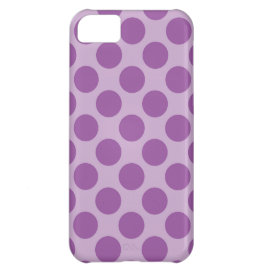 Fun Purple on Purple Polka Dots Patterns Gifts Case For iPhone 5C