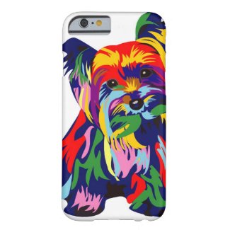 Fun Rainbow Yorkie Barely There iPhone 6 Case