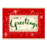 Fun Retro Christmas Greetings Postcard