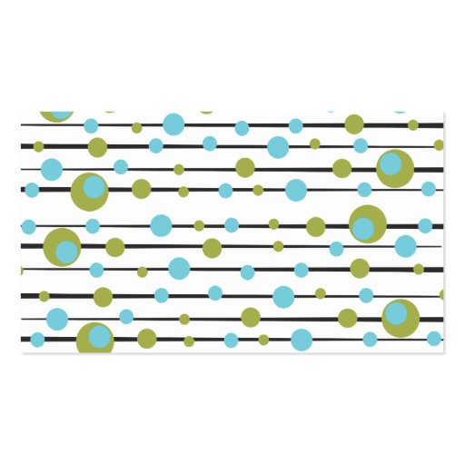 Fun Retro Dots and Lines Business Card (back side)