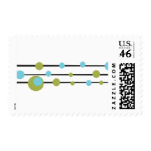 Fun Retro Dots Postage
