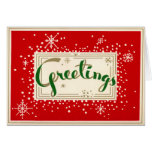 Fun Retro Greetings Christmas Card