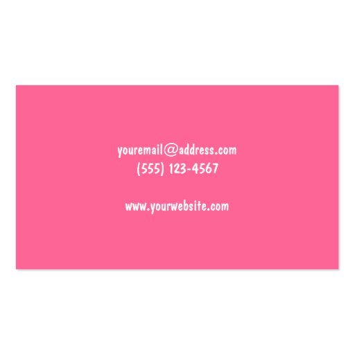 Fun Retro MakeupArtist Checkered Business Card (back side)